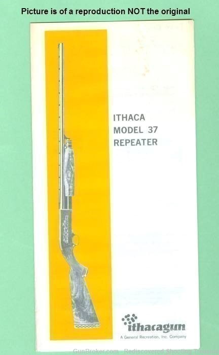 Ithaca 37 Factory Instruction Manual Repro-img-0