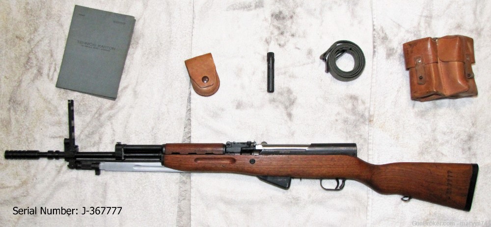 Two SKS Yugo rifles with sequential serial numbers with accessories-img-7