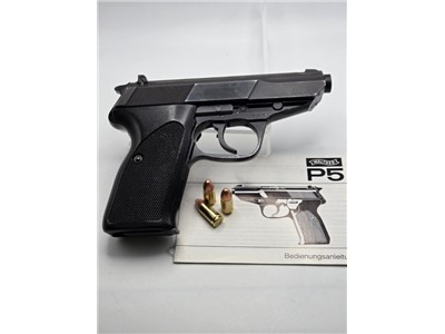 Early German (1984) WALTHER P5 cal 9mmL semi-auto pistol w. manual
