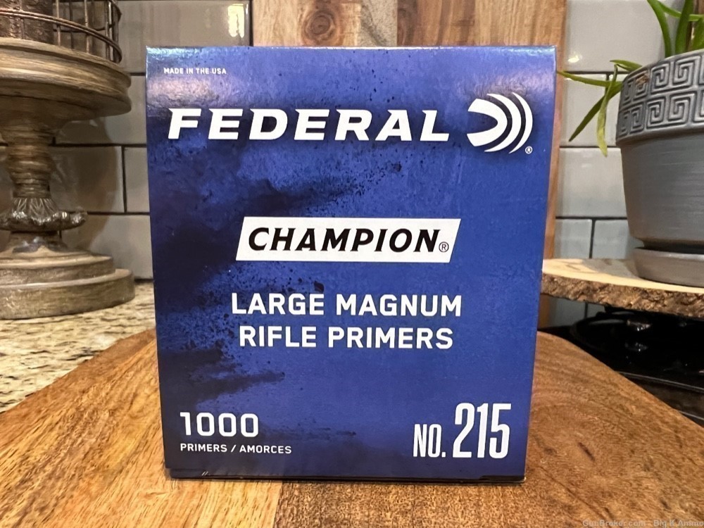 Federal Large Magnum Rifle Primers 1000 ct no. 215 large rifle magnum-img-0