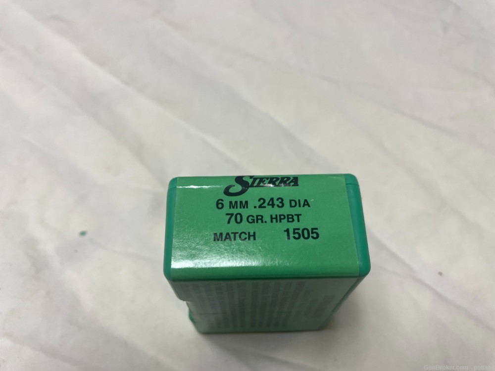 Sierra 6mm / 0.243 dia. 70 gr HPBT Match King Match bullets.  100 bx.  L1 -img-2
