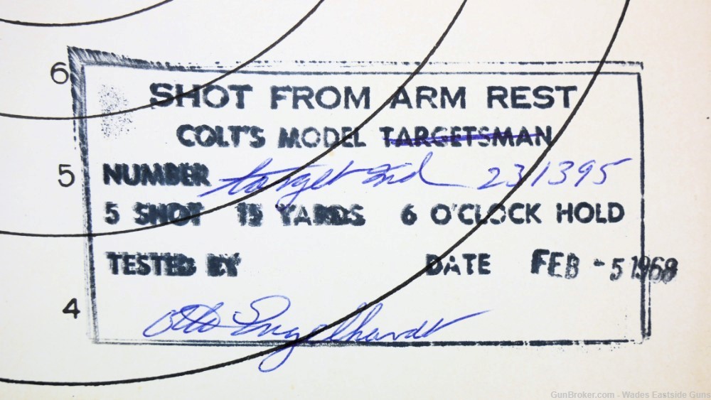 1968 COLT WOODSMAN TARGET MODEL EXCELLENT CONDITION W/ BOX AND TEST TARGET-img-20
