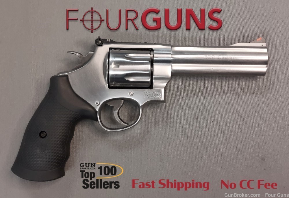Smith & Wesson 163636 Model 629 Classic 44Mag Stainless 5" 6Rds 02218863636-img-0