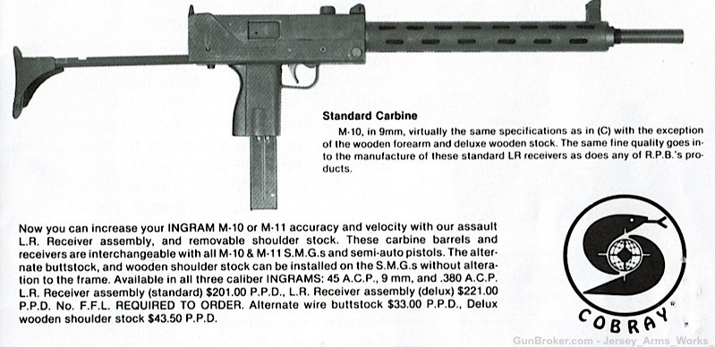 RARE SWD Cobray INGRAM M10 “Commando” Wire Stock RPB MAC-10 M10A1 SMG SAP-img-8