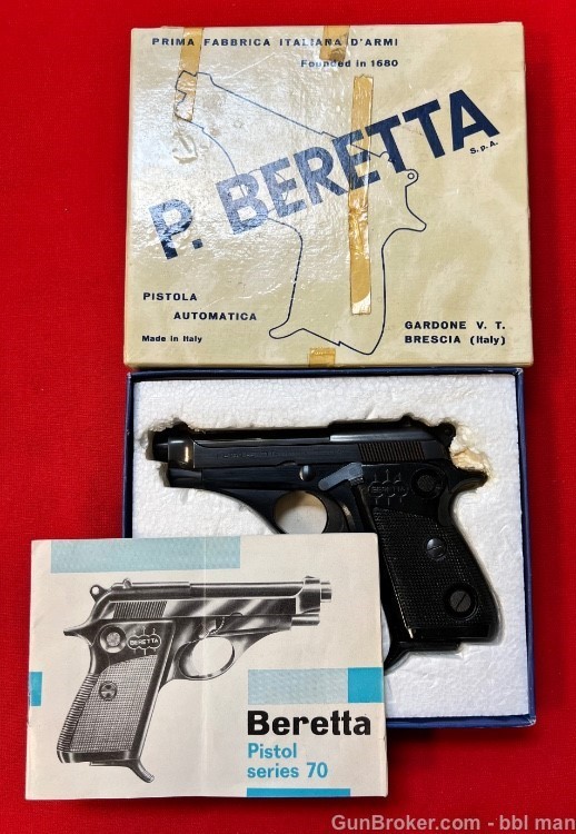 Beretta 22 LR Model 70 S 70S Pistol Excellent with Box and Manual-img-15