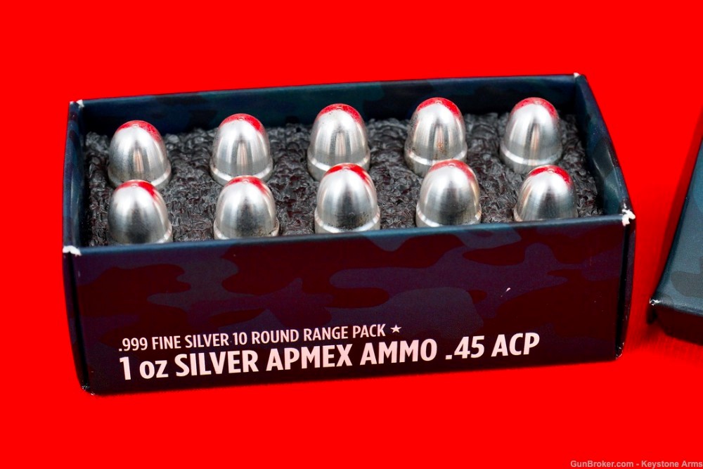 10 Troy Oz Apmex Fine Silver .45 ACP Ammo In Original Box Build Your Stack!-img-3