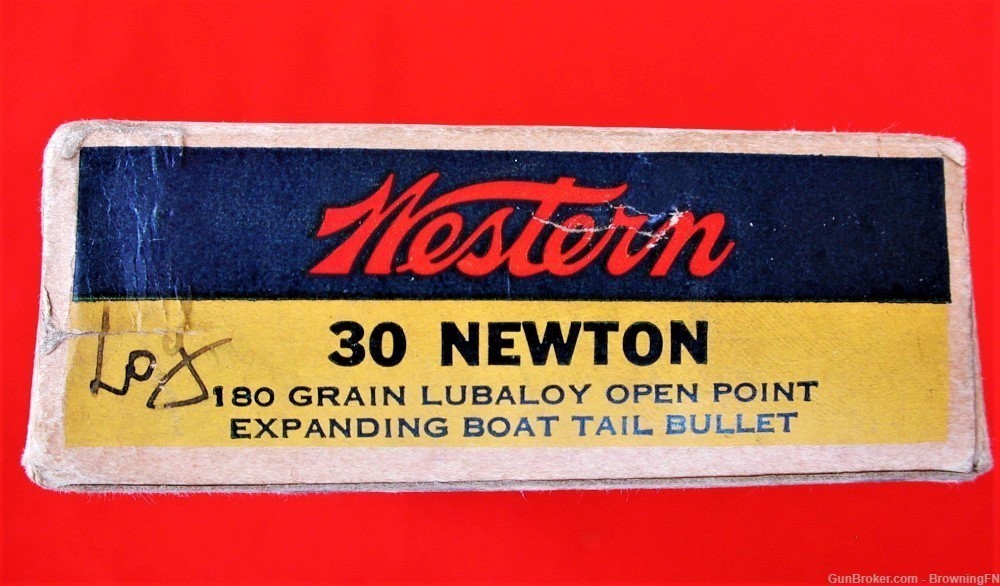 .30 Newton Original Vintage Box 20 Rounds Western Bullseye-img-6