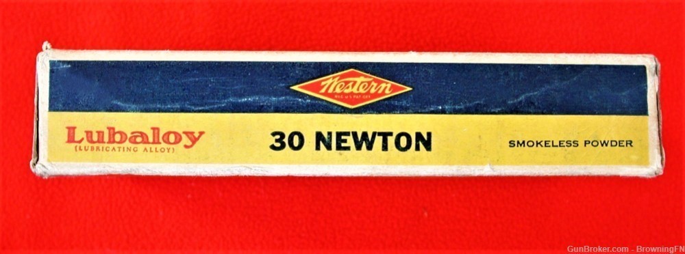 .30 Newton Original Vintage Box 20 Rounds Western Bullseye-img-3