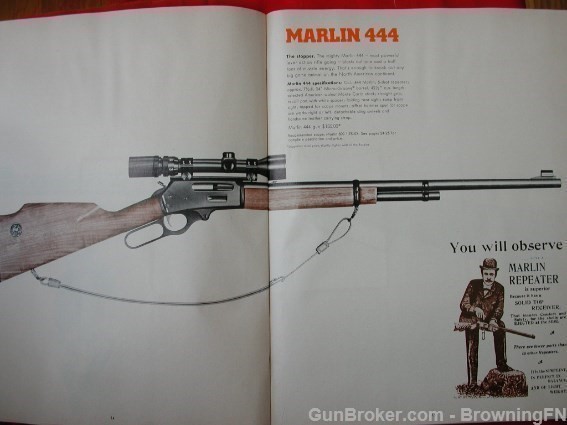 Orig Marlin Catalog 1970 Model 1894 444 39A 39M-img-7