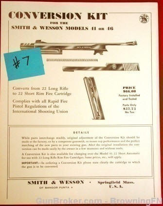 Original S&W Model 41 46 Conversion  Intro Flyer-img-0