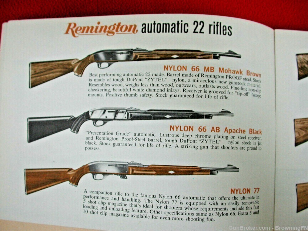 Orig Remington 1971 Catalog Model XP-100 580 540 572 788 Nylon 66 77 Apache-img-13