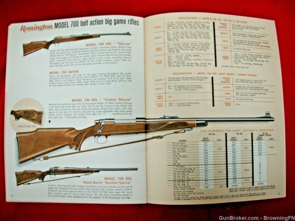 Orig Remington 1971 Catalog Model XP-100 580 540 572 788 Nylon 66 77 Apache-img-19