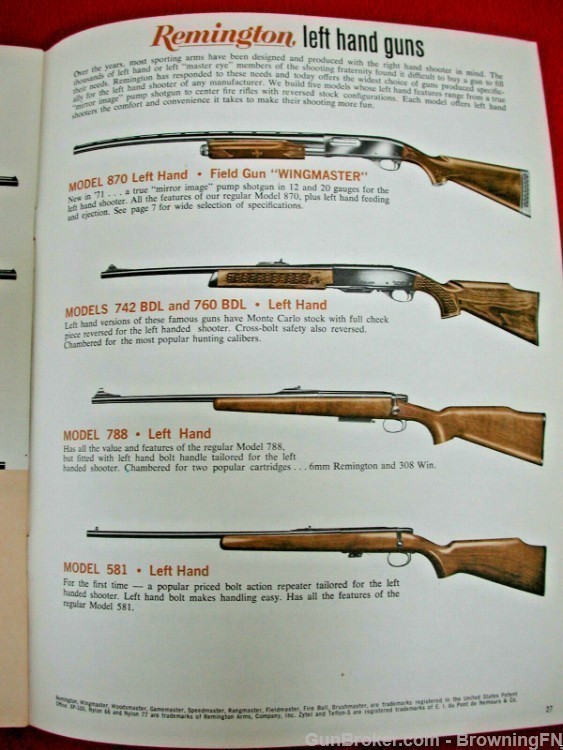Orig Remington 1971 Catalog Model XP-100 580 540 572 788 Nylon 66 77 Apache-img-20