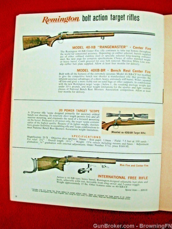 Orig Remington 1971 Catalog Model XP-100 580 540 572 788 Nylon 66 77 Apache-img-14