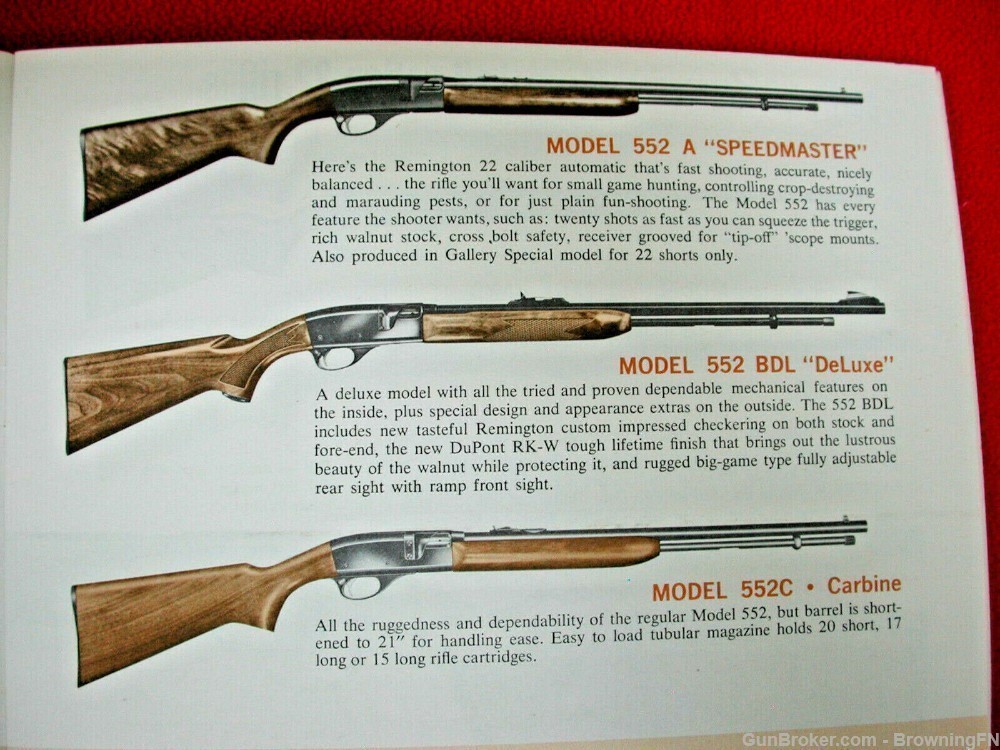 Orig Remington 1971 Catalog Model XP-100 580 540 572 788 Nylon 66 77 Apache-img-16