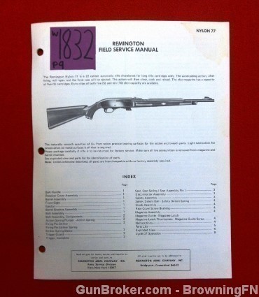 Orig Remington Nylon 77 Field Service Owners Instruction Manual-img-0