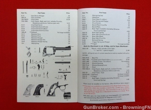 Orig Ruger Super Blackhawk Owners Instruction Manual 1981-img-1