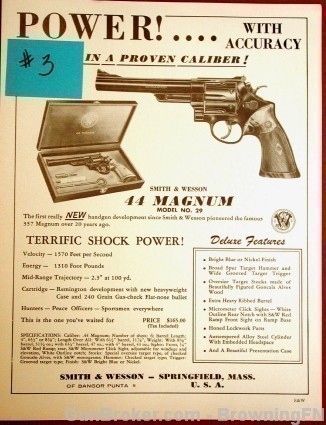 Rare 1960s S&W .44 Magnum Model 29 Intro Flyer-img-0