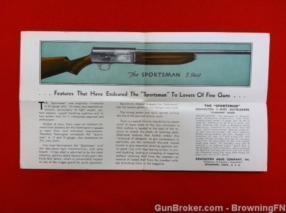 Orig Remington Sportsman Shotgun Flyer Model 11 Automatic-img-2
