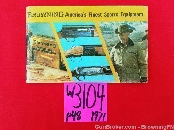Orig Browning Arms Pocket Catalog 1971 A-5 Superposed  Safari Mauser-img-0