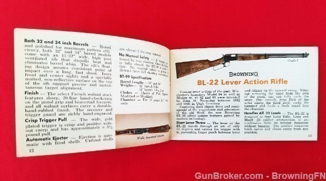 Orig Browning Arms Pocket Catalog 1971 A-5 Superposed  Safari Mauser-img-3