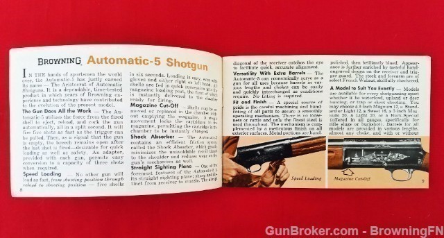 Orig Browning Arms Pocket Catalog 1971 A-5 Superposed  Safari Mauser-img-2
