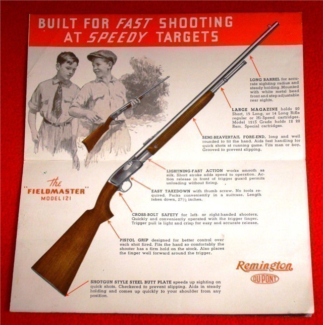 Orig Remington Intro Flyer Model 121 Fieldmaster-img-1