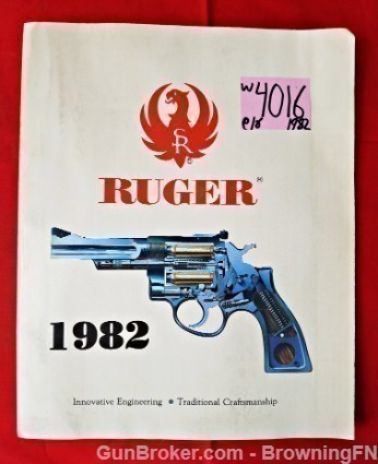 Orig Ruger Catalog 1982 Model M-77 No.1 44 10/22-img-0