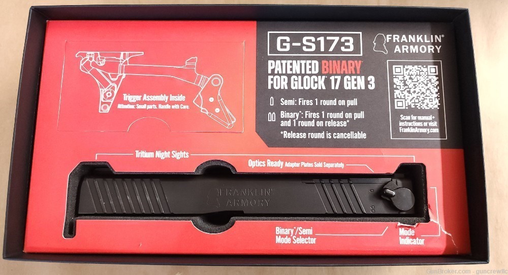 Franklin Armory Glock 17 Gen3 Binary Trigger Kit G-S173 Red 01237 Layaway-img-3