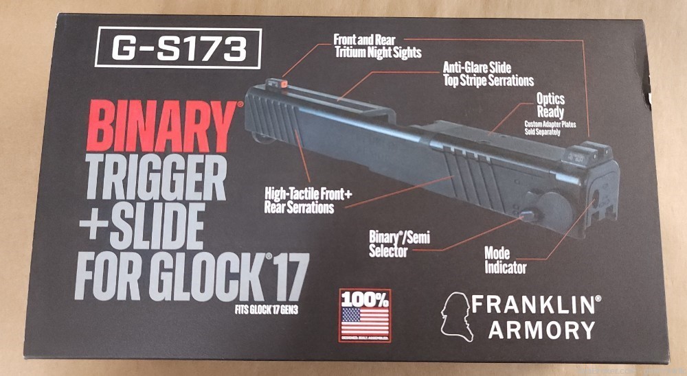 Franklin Armory Glock 17 Gen3 Binary Trigger Kit G-S173 Red 01237 Layaway-img-1