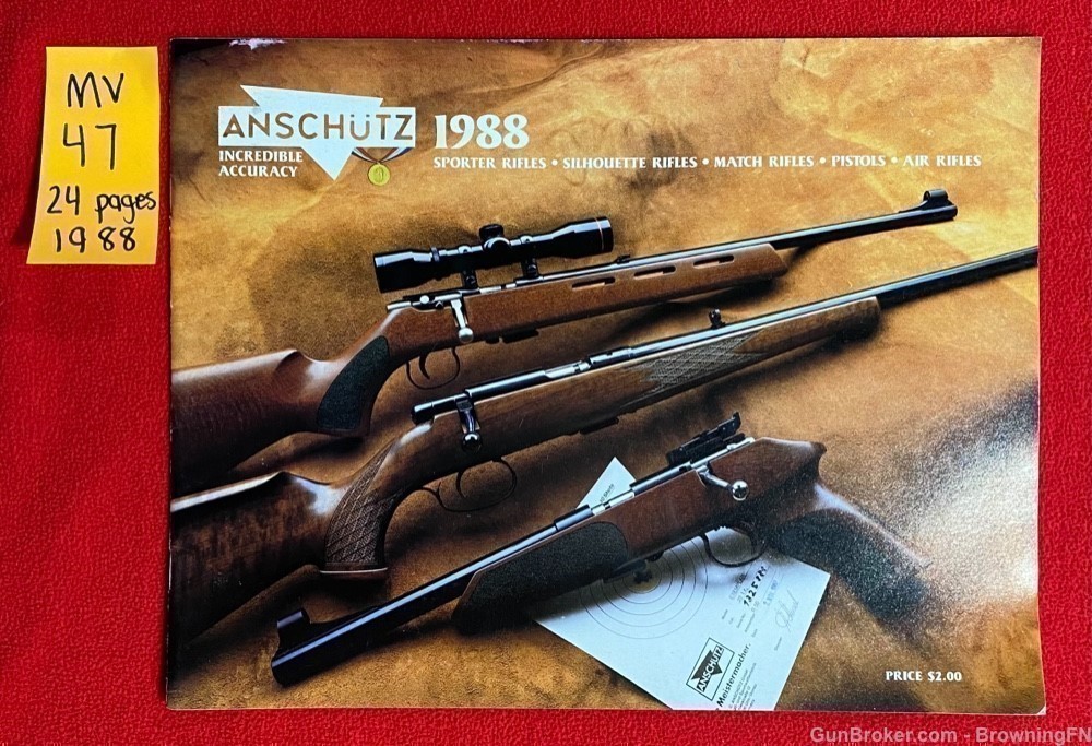 Original 1988 Anschutz All Models Catalog-img-0
