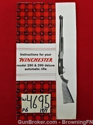 Orig Winchester Model 290 Owners Instruction Manual 1971-img-0