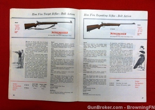 Orig Winchester Firearms Catalog All Models 70 12 52 94 61 62 63 21 1955-img-3