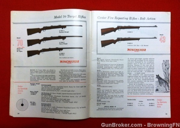 Orig Winchester Firearms Catalog All Models 70 12 52 94 61 62 63 21 1955-img-2