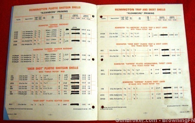 Orig Remington Price List 1969 Ammunition-img-2