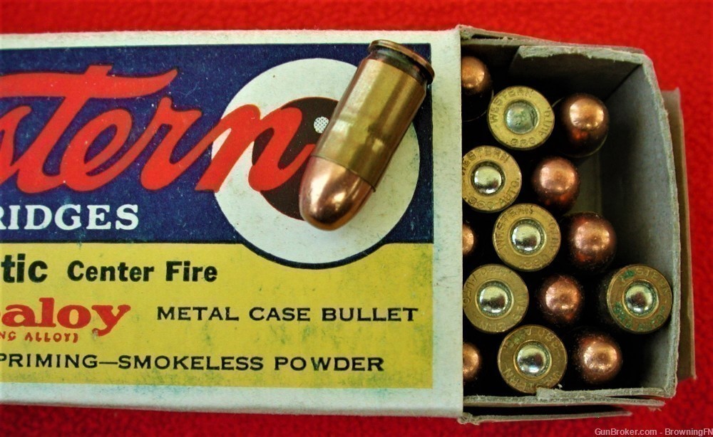 Mint Prewar Western Bullseye Box 380 Automatic Colt 1903 Remington Model 51-img-1