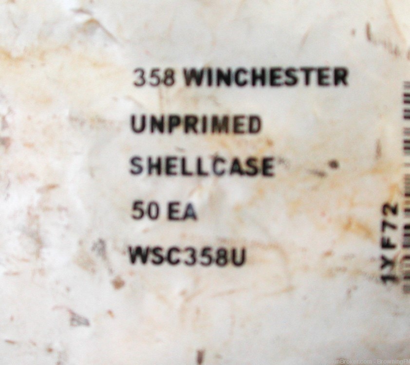 50 NEW Winchester Brass Cases for .358 Winchester Model 70 88 100 etc.-img-1