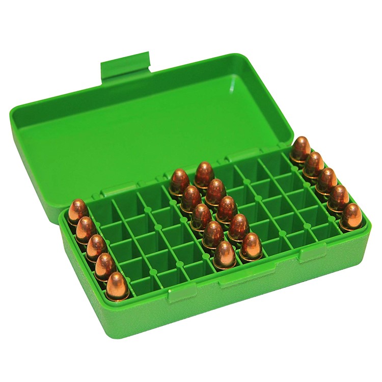 MTM CASE-GARD P-50 Series 50rd Green Small Handgun Ammo Box (P509M10)-img-2