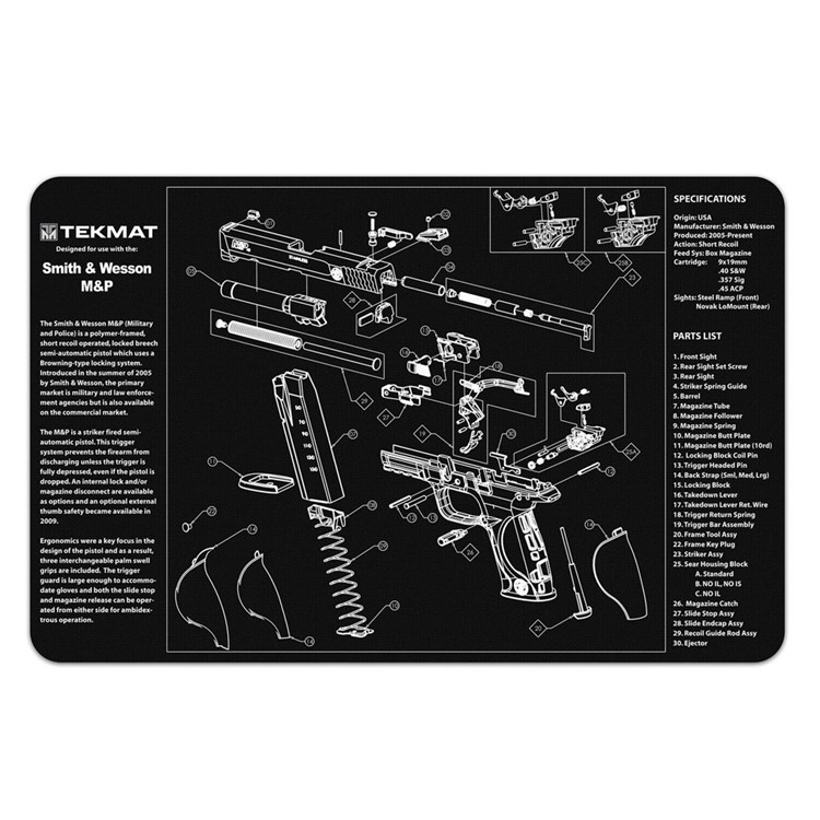 TEKMAT Smith & Wesson M&P 11x17in Cleaning Mat-img-1