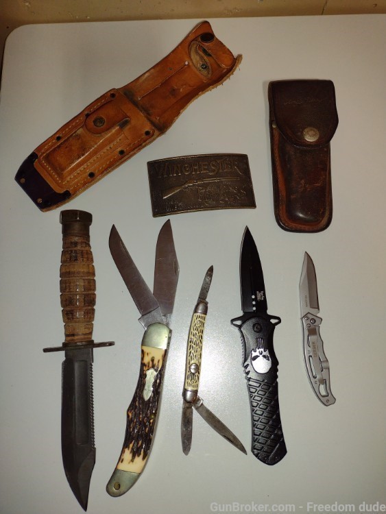  knifes fixed folding  John wick Colt Winchester Gerber Buck -img-13