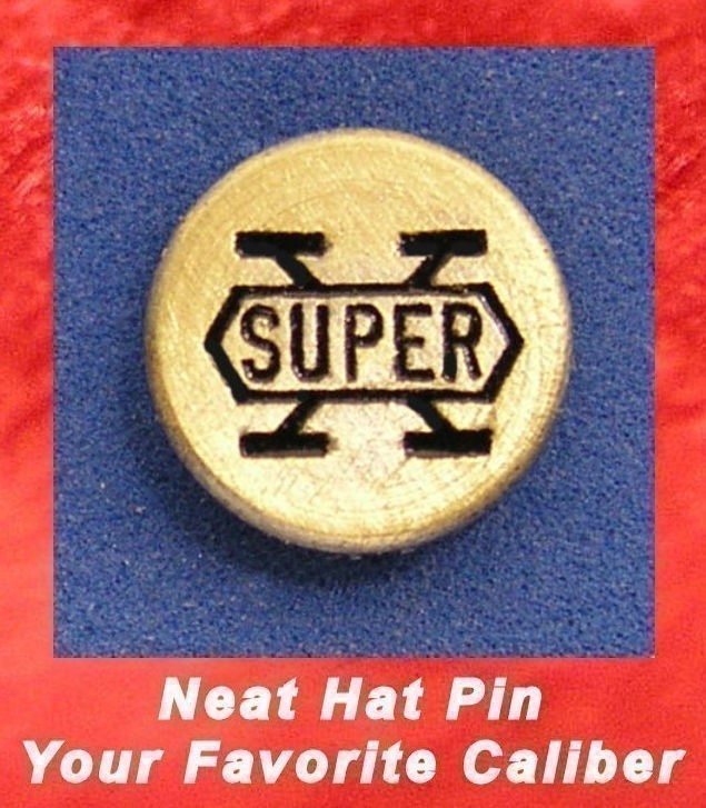SUPER X  22 Rimfire  RF Cartridge Hat Pin  Tie Tac  Ammo Bullet-img-0