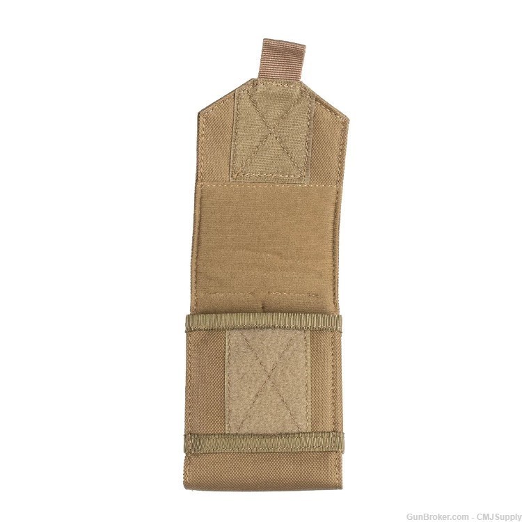 CMJ Supply Fits Glock 17 19 22 23 Double Pistol 2-Mag Pouch Tan Molle-img-2