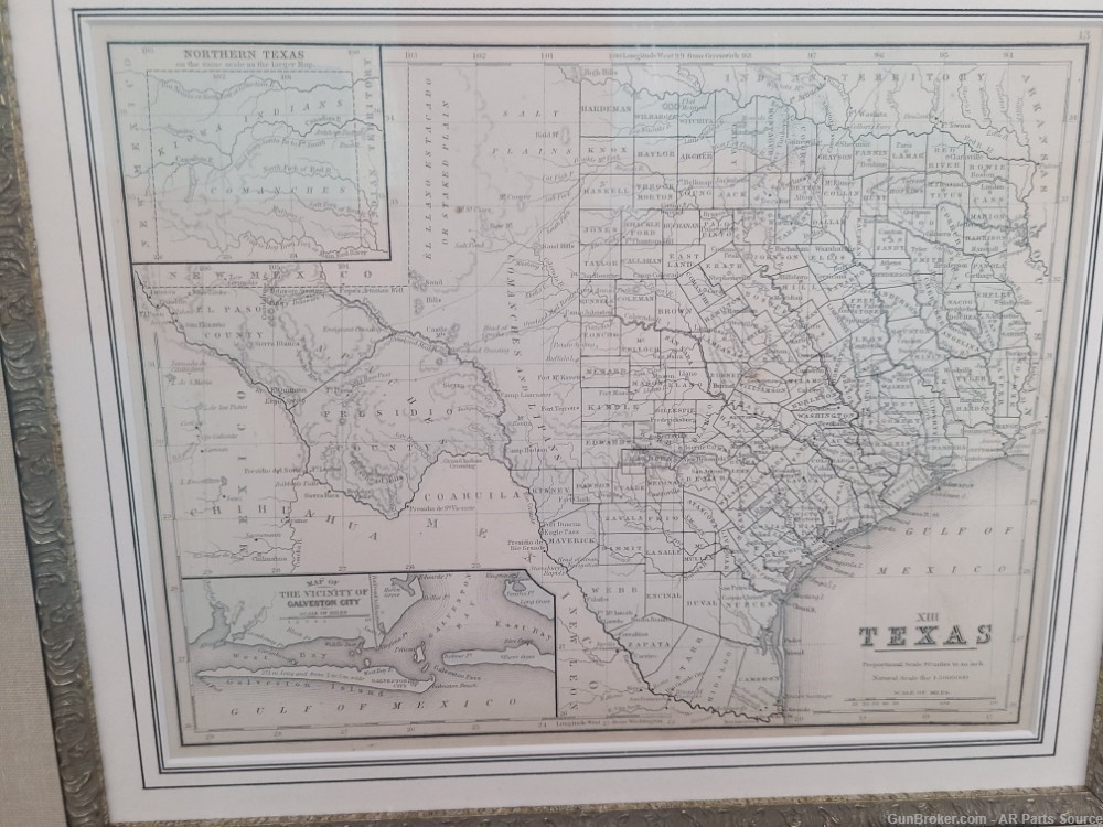 1869 map of Texas showing Indian Territory - ORIGINAL-img-1