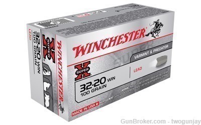 100 Rounds Winchester .32-20 Super-X 100 Grain Lead Flat Nose Ammo ! X32201-img-0