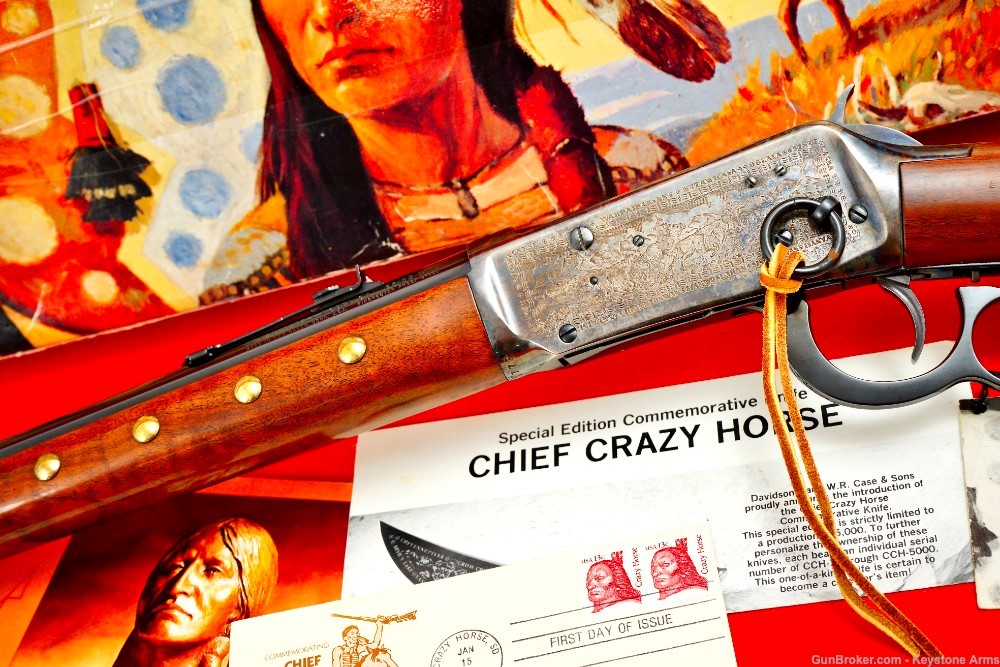 Ultra Rare Chief Crazy Horse Winchester 1894 .38-55 Commemorative NIB-img-4