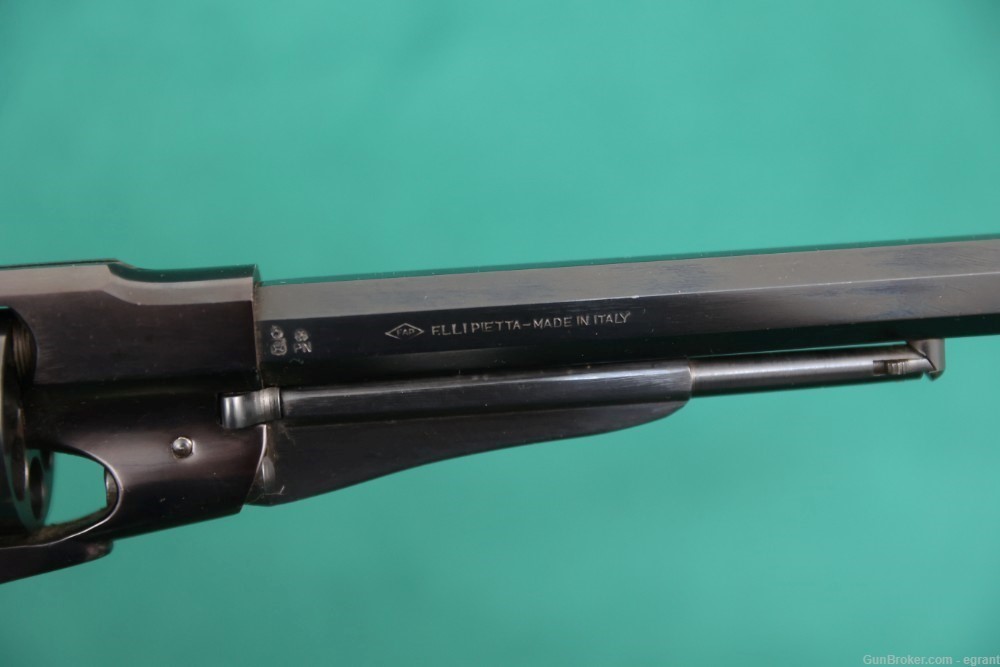 BP824 Pietta 1858 Remington cap & ball revolver in wood box  flask-img-3