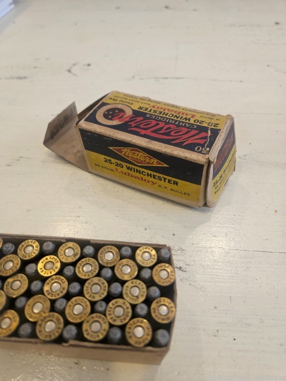 50 rds Winchester Western Lubaloy 25-20 86 gn soft point NOS Factory-img-3