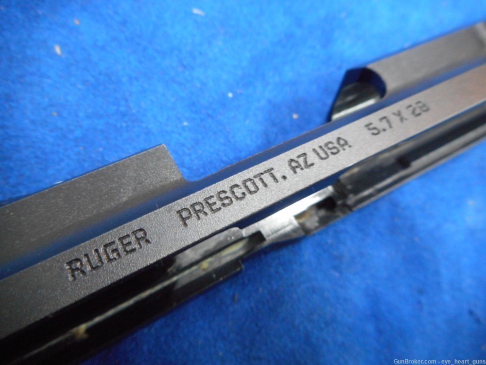 Ruger 57 complete slide assembly, barrel, recoil spring, sights, 5.7x28 -img-5