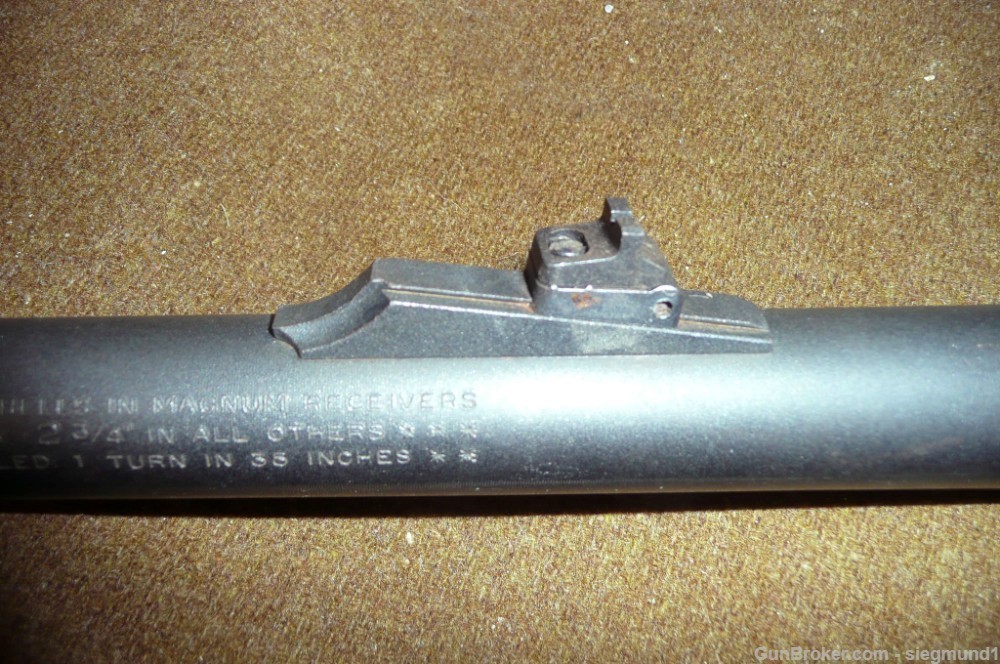 Remington 870 barrel, 12ga 3" chamber, 20" bbl  with rifle sights, used exc-img-4