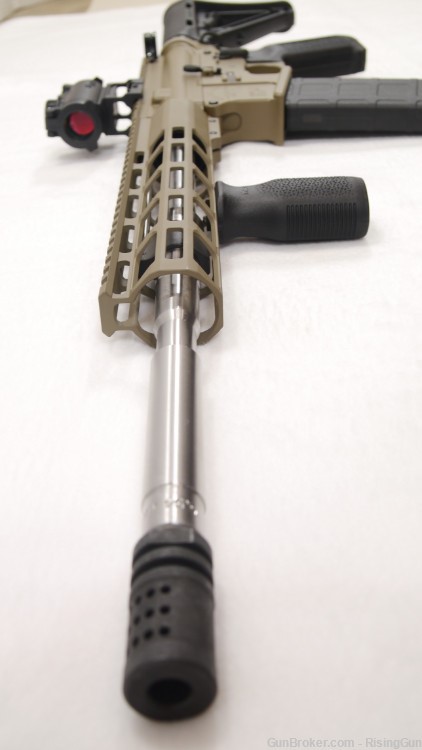 Rising Gun M15 Rifle - SS bbl - Billet Lower - FDE cerakote - Sig RD - Rail-img-6